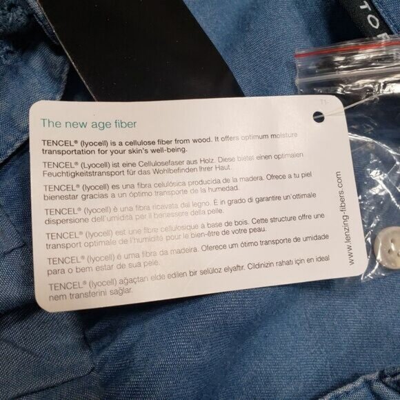 Torrid Top Womens 3 Blue Tennessee Pintuck Long Sleeve Chambray Button Up NWT‎ - Picture 5 of 5